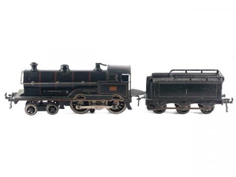 ANCIENNE LOCOMOTIVE MÉCANIQUE 120 JdeP JEP Echelle 0 - moteur Ok + tender EUR 90,00 - FR