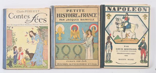 Trois livres enfantina : - Contes des fées de Charles Perrault, Maison Mame...