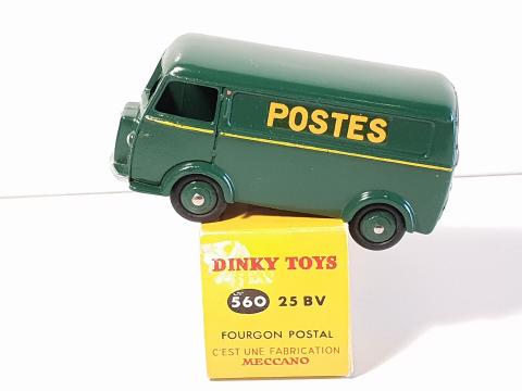 Dinky Toys 25BV Peugeot D3A Postes - Boîte D'origine Tamponnée - Collection