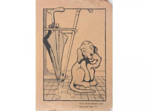 Publicité Ancienne Originale - Illustration Benjamin Rabier Pour Lombart, Années 1900