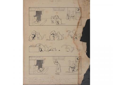 Jeu De Poche Publicitaire Ancien - Casse-tête Avec Illustration De Chat (Rabier ?)