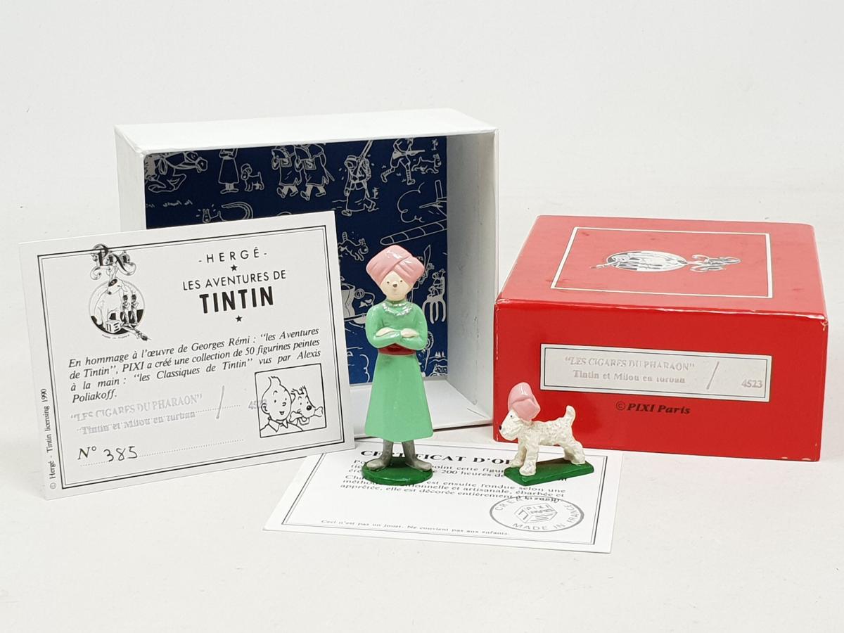 Figurine Pixi Tintin Et Milou En Turban - Les Cigares Du Pharaon - N°4523 - Boîte Métal