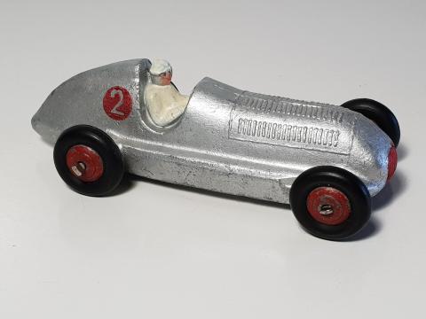 Ancienne Dinky Toys Mercedes-Benz 23C Argentée - Voiture De Course Miniature 1:43