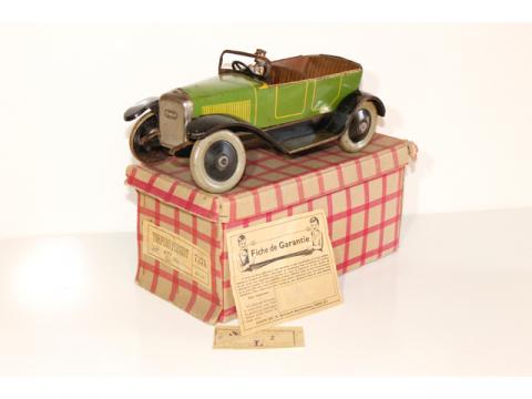 Jouet Ancien JEP Torpédo Peugeot 7375 – Tôle Lithographiée, Fabrication Française, Bon état