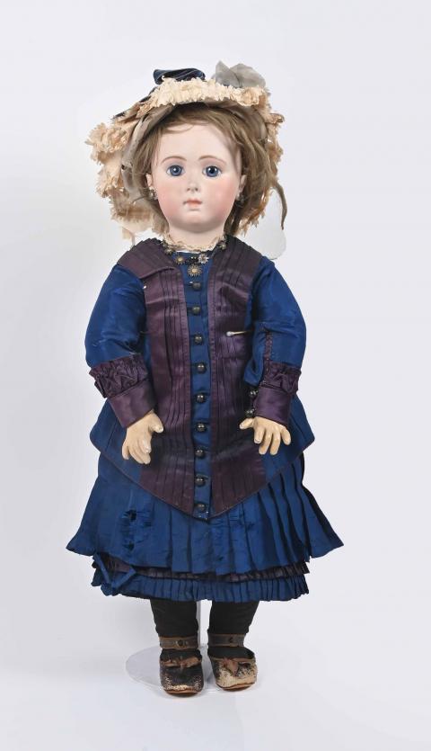 POUPÉE JUMEAU. SFBJ 238 PARIS 4. TÊTE PORCELAINE. ROBES POUPÉE JUMEAU. SFBJ 238 PARIS 4. TÊTE PORCELAINE. ROBES