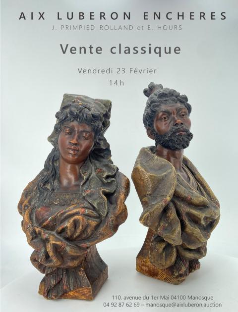 Vente classique, vin, bijoux, livres