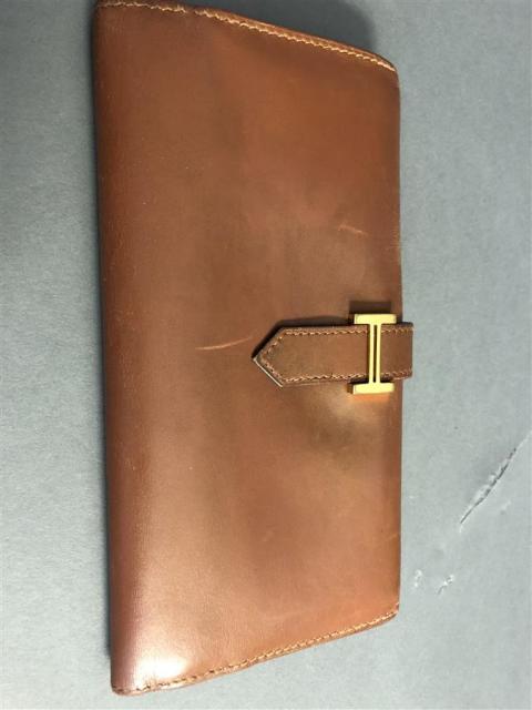 Portefeuille Hermès Béarn Vintage - Cuir Marron, Occasion, Pièce De Luxe