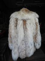 Manteau Vintage En Fourrure Toscane Et Lynx - Taille M Beige - Occasion Très Bon état