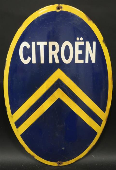 Plaque émaillée Citroën Agence