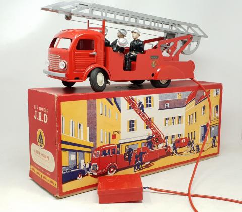 CAMION DE POMPIER JOUET ANCIEN EN TOLE en l'état - Boutique Loisir
