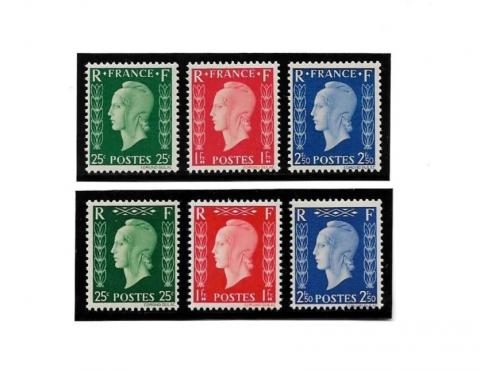 Lot timbres France sur support neuf avec/sans charnière & oblitérés - Collection