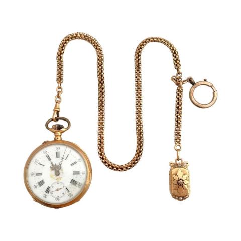 Lot De Chaînes Pour Montre Gousset - Occasion - Argentées Ou Dorées