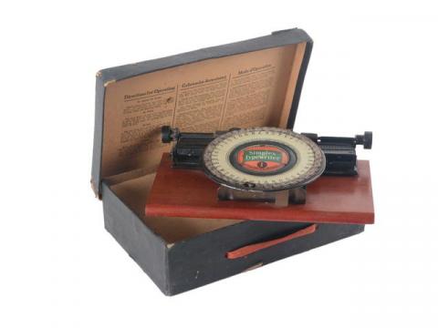 Jouet Ancien Machine à Écrire SIMPLEX TYPEWRITER Spécial 1908 - USA - Tôle