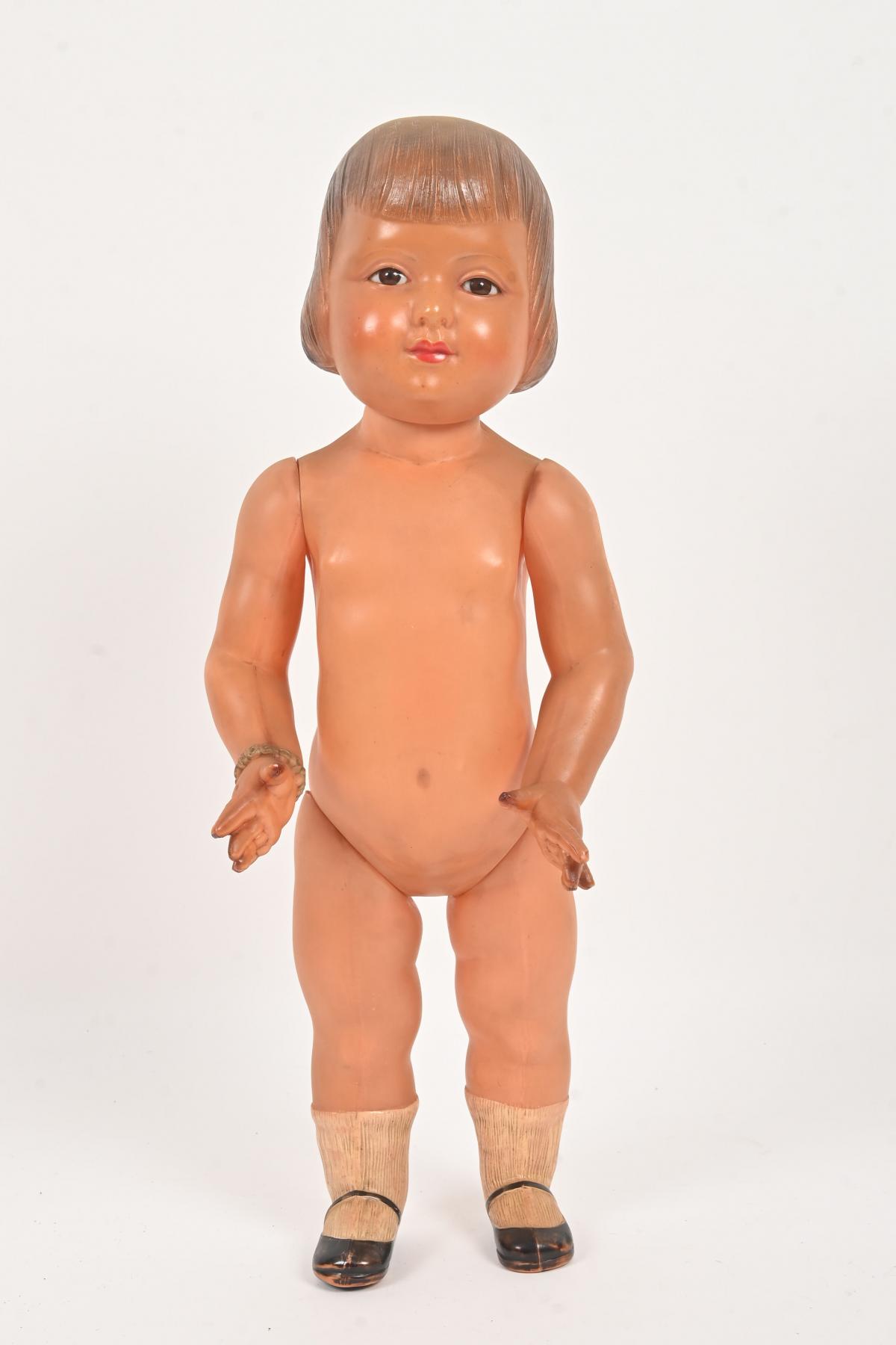 Petitcollin Jeanne d'Arc poupée celluloïd Habillée jouet ancien