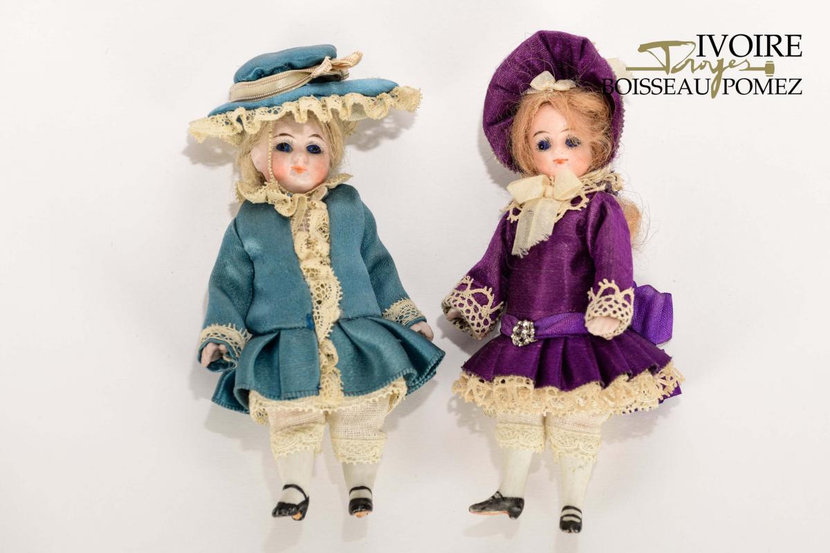 POUPEES DÉBUT XXE. Anciennes KEWPIE dolls Rose O'Neill en BISCUIT