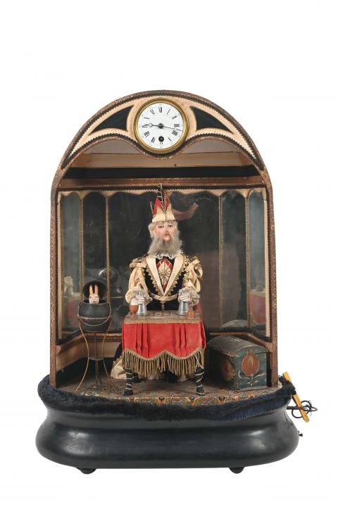 automate Boîte à musique Clown Musicien en porcelaine vintage Année 60