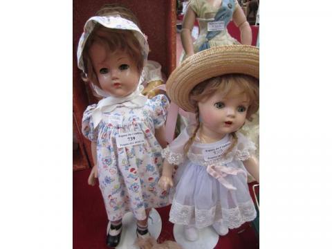 ANCIENNE BELLE POUPEE style BELLA 1960 avec 2 nattes blonde yeux