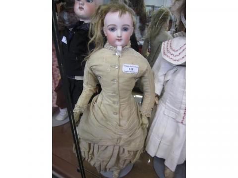 PERRUQUE POUPÉE ANCIENNE moderne cheveux courts blonds-Tête 20/21cm(8") EUR 22,99 - FR