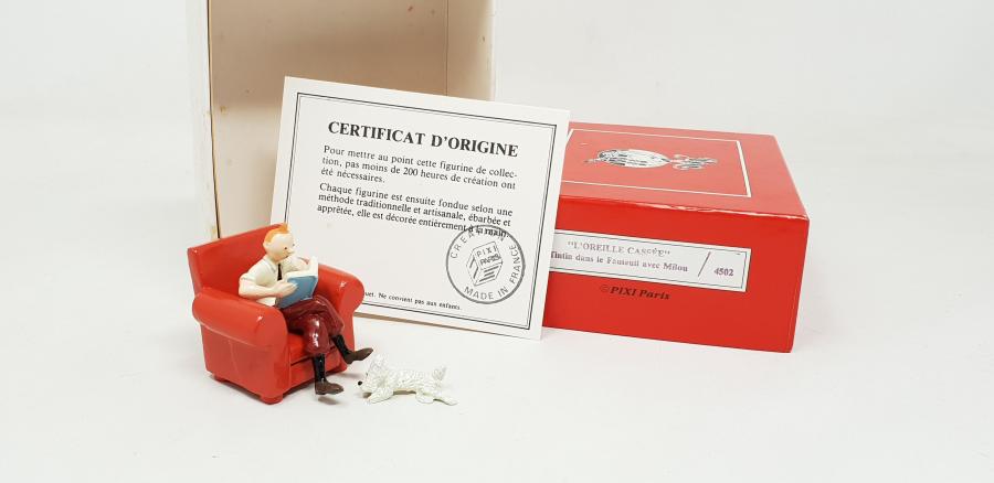 Figurine Hergé Jim Milou 1965 – Collection Tintin – Édition Originale