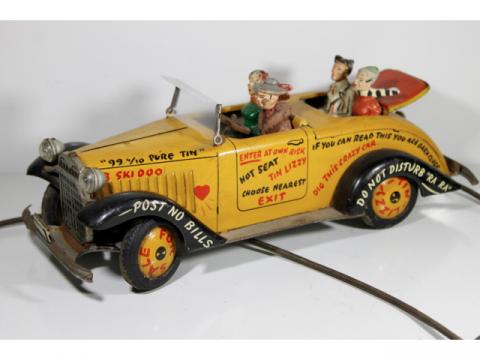 DINKY TOYS voiture AUSTIN 7 JAUNE CLAIRE ref 35c 1950', siege argent