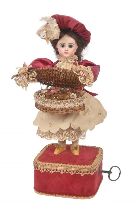 Poupée Automate Musicale Ancienne – Tête Biscuit Simon & Halbig – Vers 1900