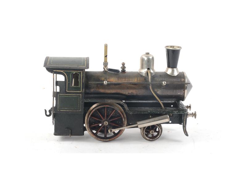 Locomotive Vapeur Bing 3548 Avec Wagon Poste 520 Et Voiture Voyageurs, Vintage