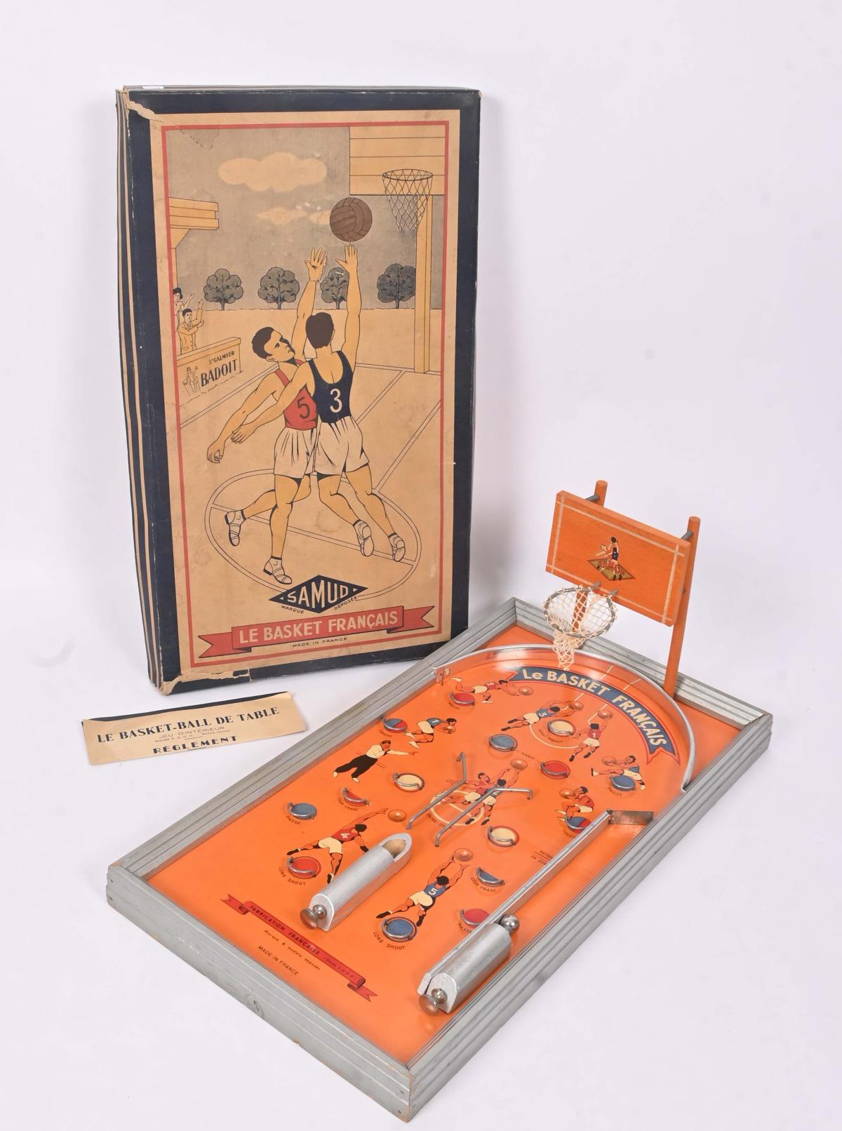 Jouet Ancien Flipper Jeu de Basket  Samud