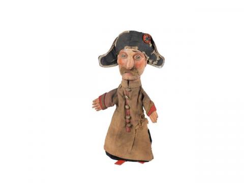 Ancienne Marionnette En Bois – Véritable Pièce De Collection Artisanale