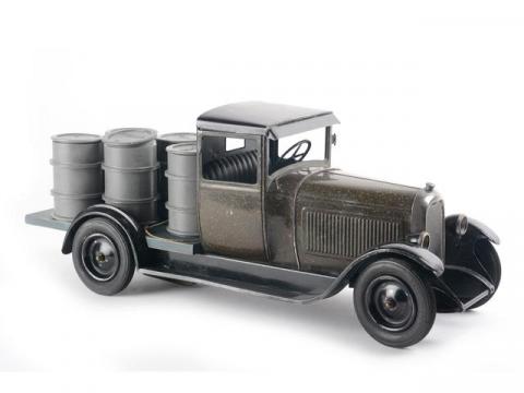 Jouet Ancien Camion Citroën C4 Plateau Avec Porte-Fer - Tôle - Occasion