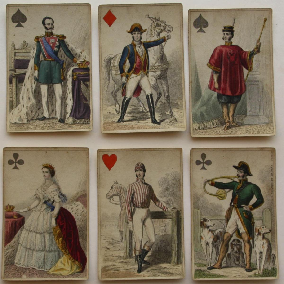 JOUET ANCIEN-LOT DE 2 JEUX DE CARTES A JOUER ANCIEN