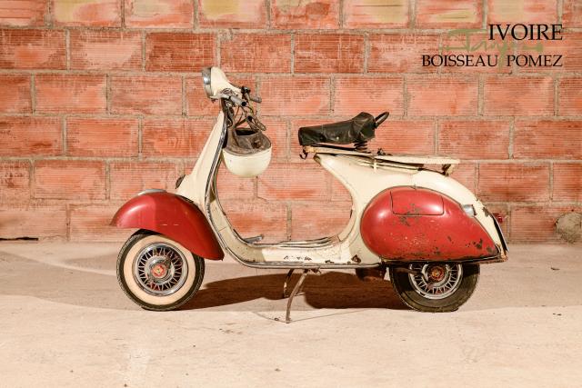 Fiche Carte Moto ACMA Vespa 125 1951 - Collection Atlas France