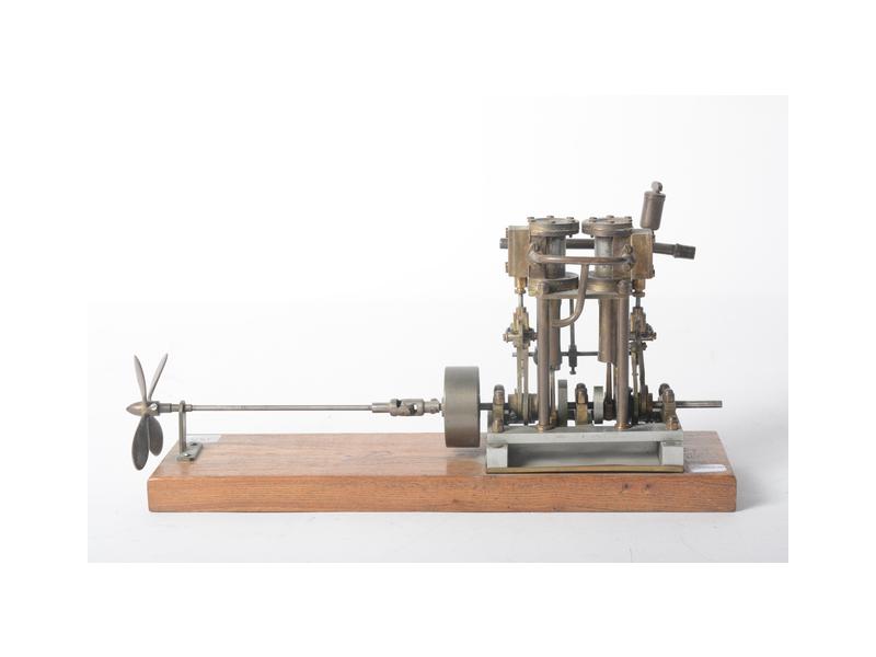 Superbe Moteur à Vapeur Vive Ancien - Allemand - Modèle Horizontal 44cm - Jouet Mécanique