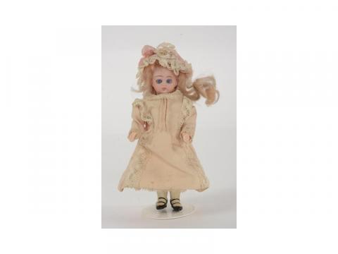Poupée Ancienne Tête Porcelaine Mignonette - Jumeau Bru Bleuette? - Bouche Fermée