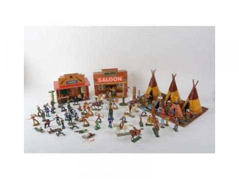 Figurine Far West Cow-Boy Starlux - 55 Mm, Plastique Dur, Occasion