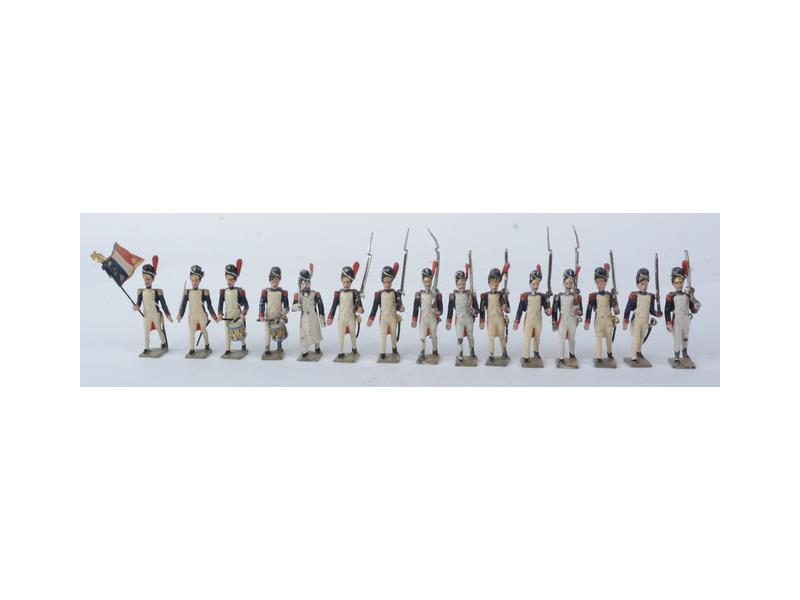 petit cavalier / jockey demi-ronde bosse, casaque jaune - Soldats de Plomb