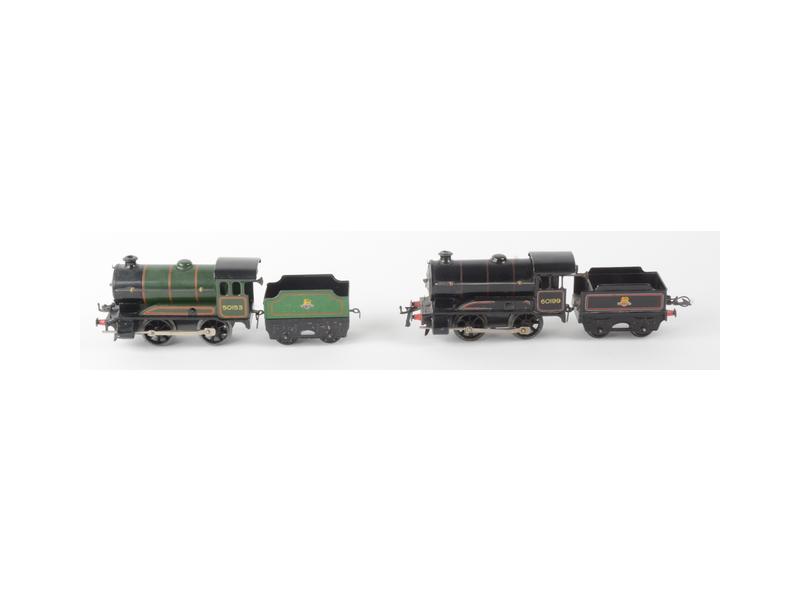 Lot Train Échelle 0 Hornby Anglais - Loco Vapeur Mécanique + Wagons Voyageurs