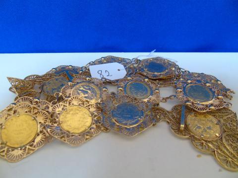 Ceinture or 18 carats pièces napoléon bijouterie jouvenel roubaix