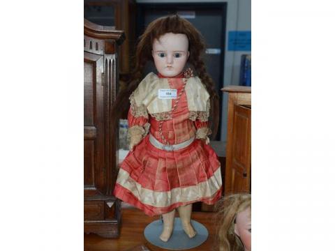 JOLIE ROBE VELOURS ROUGE POUPEE ANCIENNE Raynal, Bella, Gégé 38