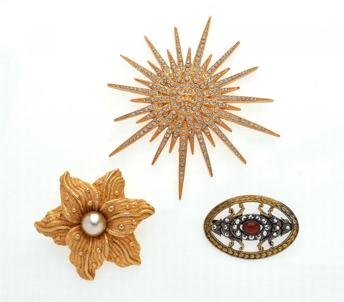 Broche Vintage Rivière Strass Argenté - Bijou Ancien, Origine France, Bon état