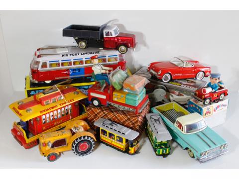 Camion Joustra Ancien En Tôle - Jouet Mécanique France - 17 Ans Et +