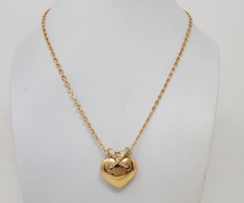 Collier Avec Pierre Benitoite Brute En Forme De Cœur - Création Unique