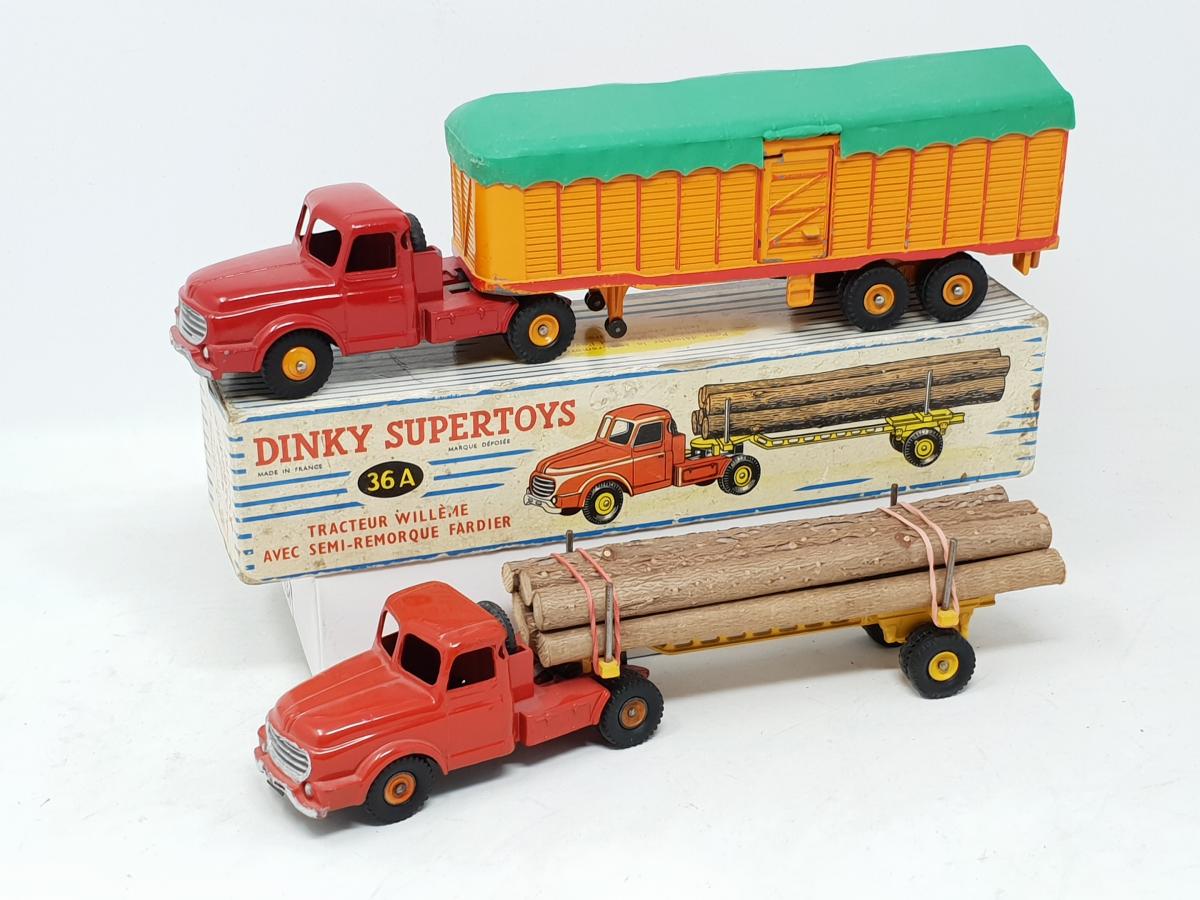 Auctions | French Dinky 36a Tracteur Willeme Avec Semi-Remorque Fardier