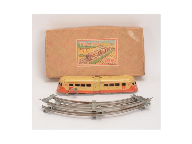 Autorail JEP 2 éléments – Échelle 0, Métal, Bon état, Made In France