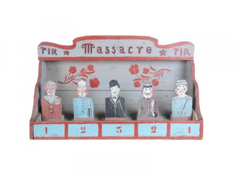 Ancien Jeu De Massacre Complet, PILARIN, Bois, Figurines, Bon état