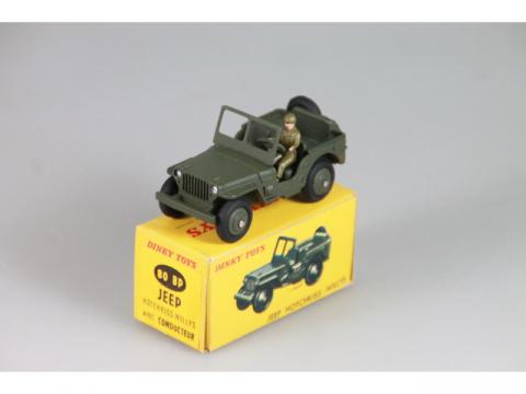 DINKY TOYS #80B ANCIEN 1/43 JEEP MILITAIRE LANCE MISSILES NO COPY bl