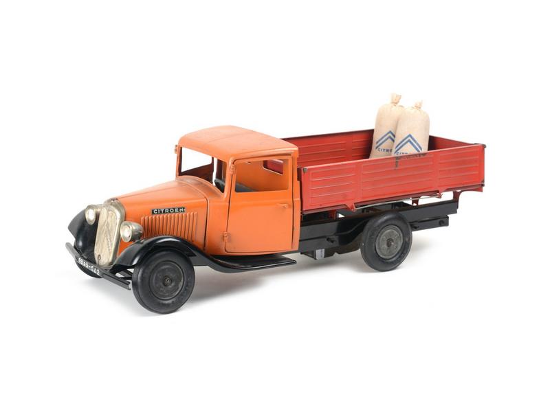 Jouet Citroën – Camion T23 Plateau à Ridelle Vert, Tôle (occasion)