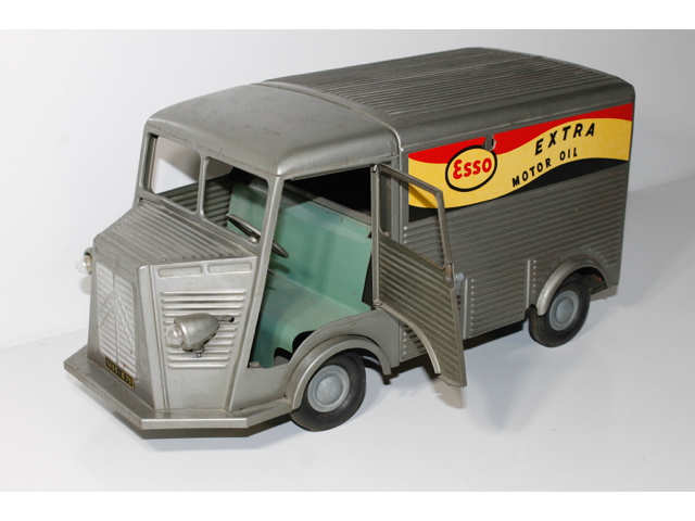 Jouet ancien en tôle JRD Citroën HY Tube vitrée gris - Toy Race Car