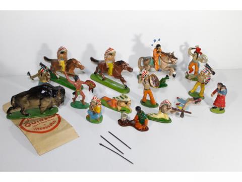 Figurines Indiens D'Amérique QUIRALU Q33 – Aluminium Peint – Échelle 54mm