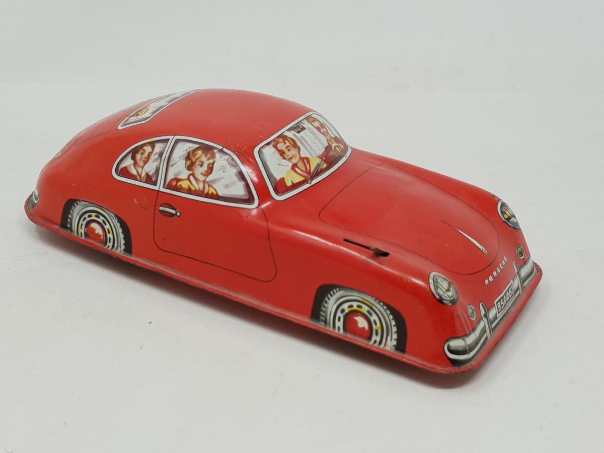 JOYAX France POSCHE 356 Coupé jouet ancien tole lithographiée