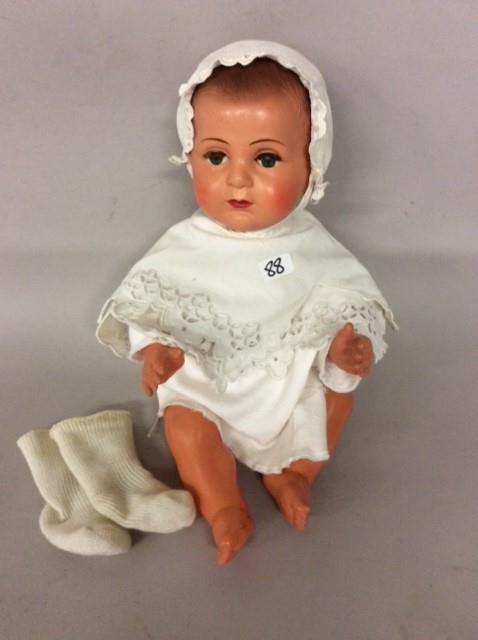 Ancien Bébé Baigneur SNF 57 – Poupée En Porcelaine, Fabrication Française, Vintage